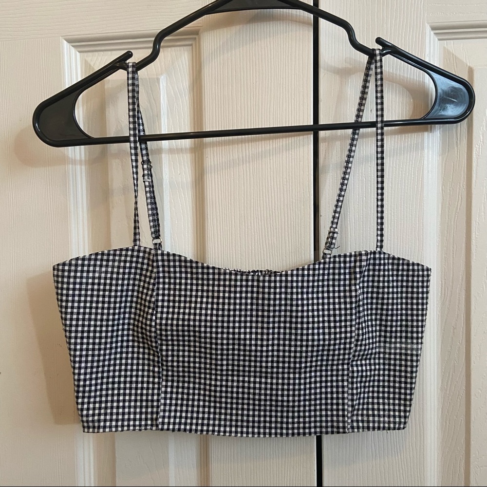 Gingham crop top